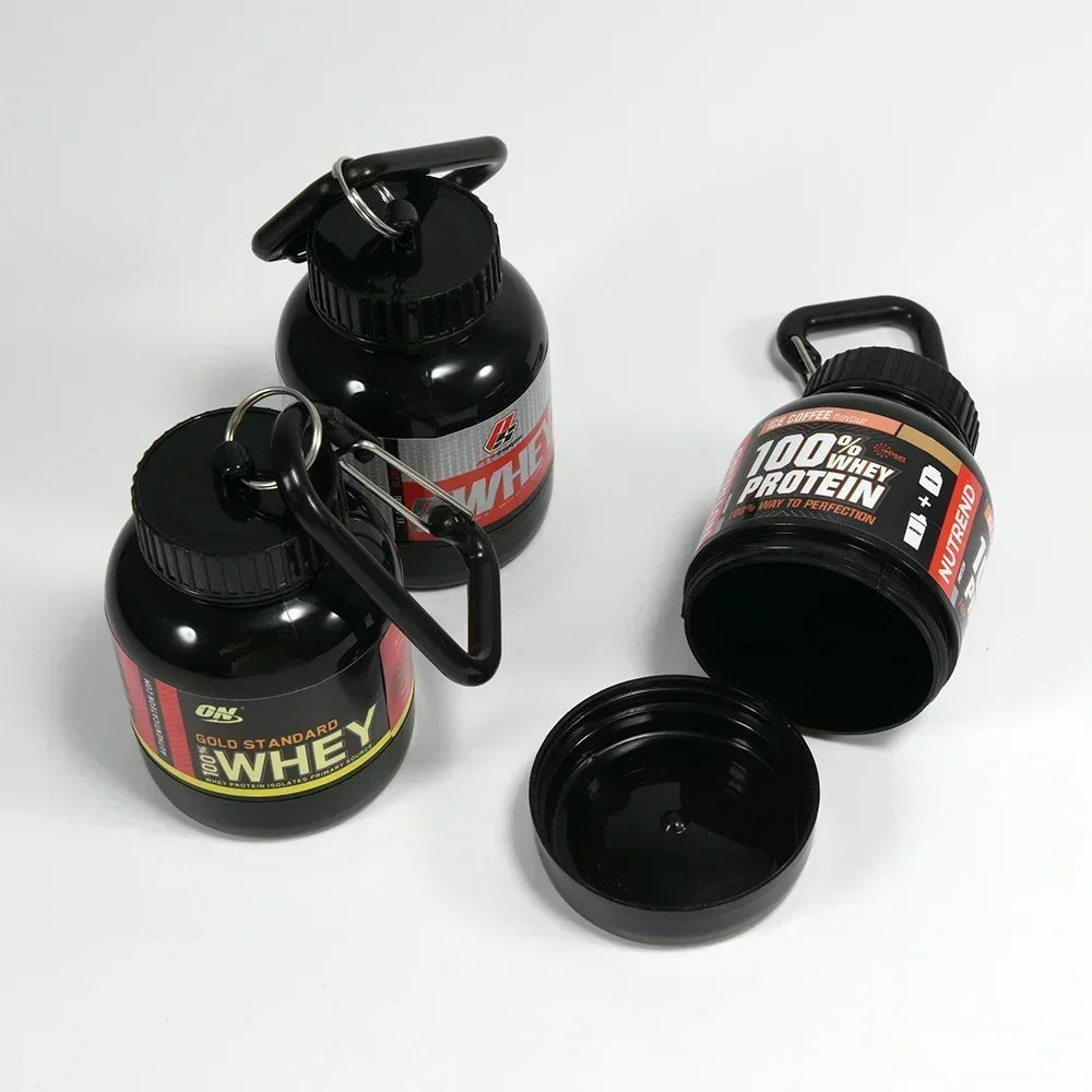 Mini Protein Powder Bottle Keychain