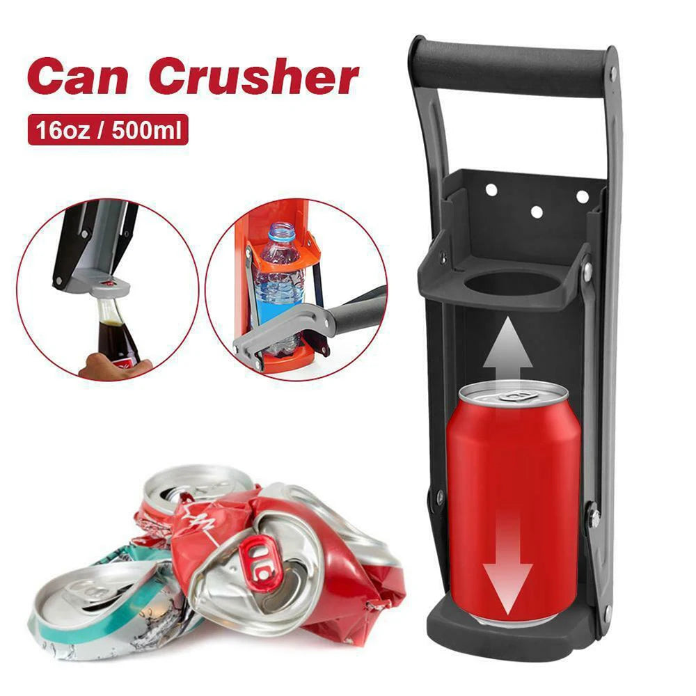 Wall-Mounted Soda Can Crusher